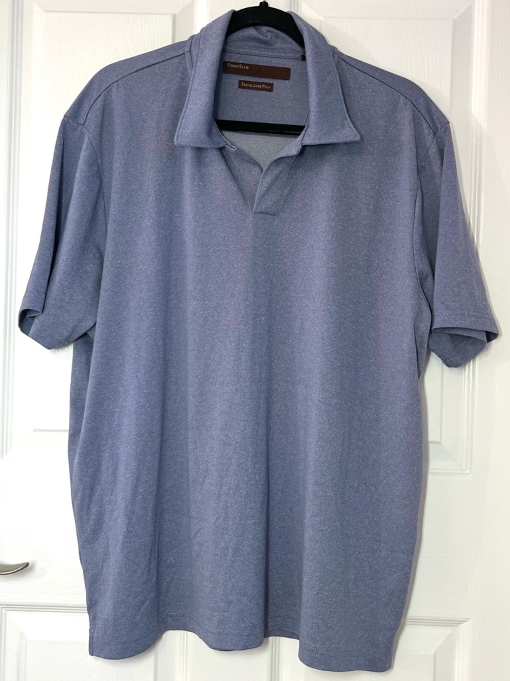 Perry Ellis Travel Luxe Polo T-Shirt Men’s Light Blue XL